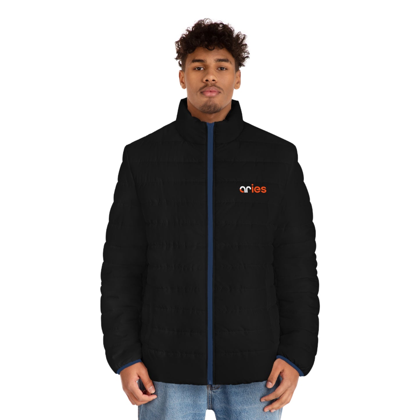 Men's Puffer Jacket (AOP) - Aries
