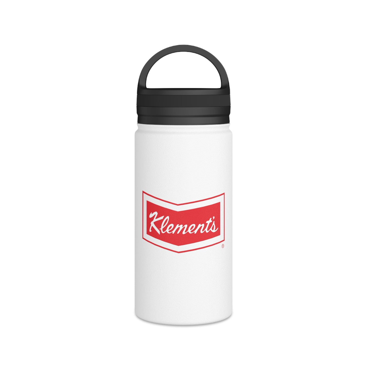 Stainless Steel Water Bottle, Handle Lid - Klements