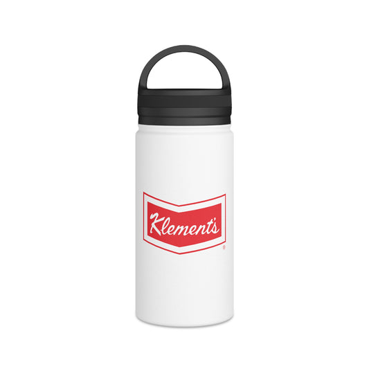 Stainless Steel Water Bottle, Handle Lid - Klements
